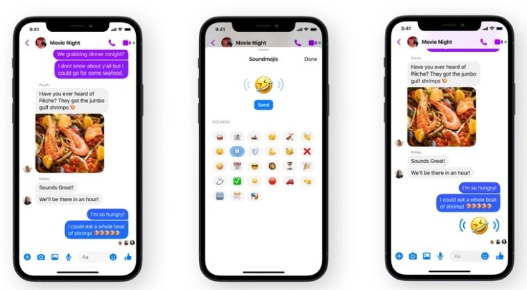 ارسال ایموجی با صدا توسط فیسبوک