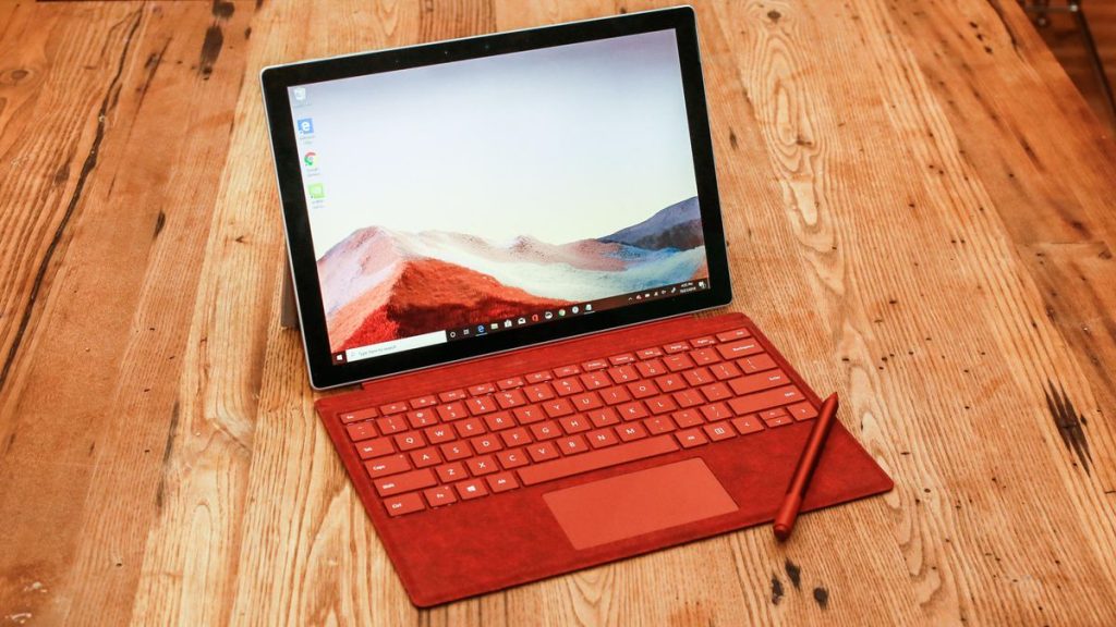 لپ تاپ +Microsoft Surface Pro 7 بهترین لپ‌ تاپ‌ های تجاری 2021