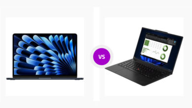 مقایسه مک بوک ایر M3 با ThinkPad X1 Carbon نسل 12 لنوو