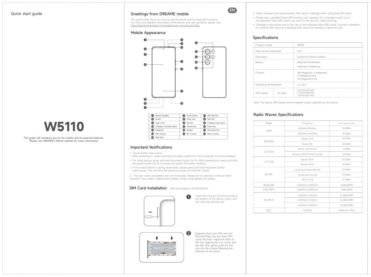 گوشی دریمی E1
